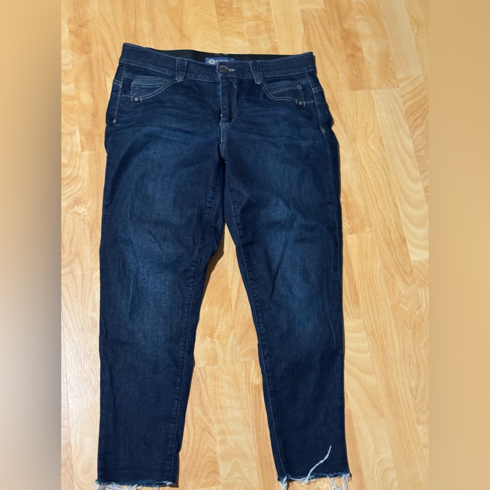 DEMOCRACY Ab Solution Jeans Women 14W Blue Dark Straight Stretch Denim Slimming
